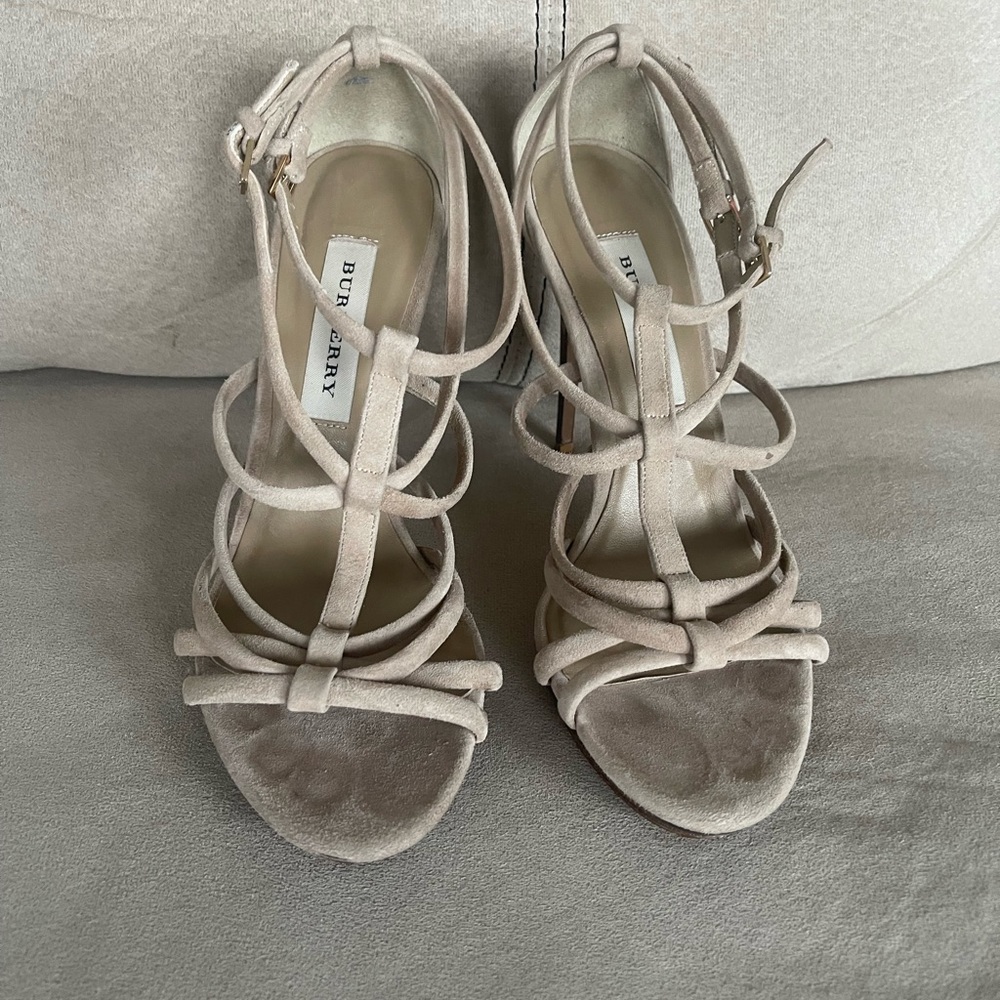 Burberry Suede Sandal Heels